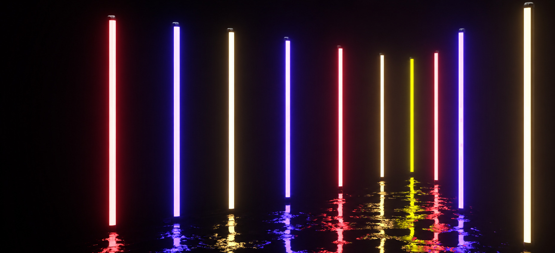Színes fényjelenet K90 LED csőfényekkel