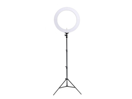 19" 80W kruhové ringlight LED světlo + baterie + stativ