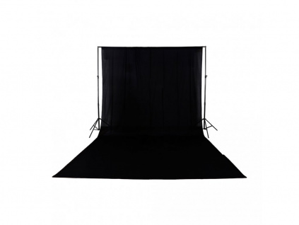 Tło fotograficzne 100% bawełna 3x6m (czarne)