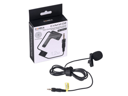 Comica CVM M O2 3 5mm Lavalier Microphone Omnidirectional Lapel Microphone Input Line for Sony Wireless (1)