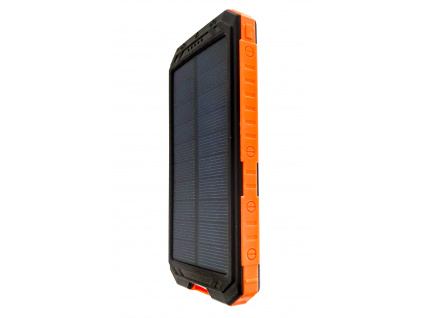 Solární power banka 10000 mAh oranžová s kompasem