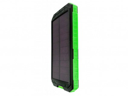 solarni power banka 10000 mah zelena s kompasem