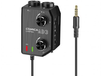 Comica Audio LinkFlex AD3 XLR - 3,5mm / 6,35mm TRRS előerősítő