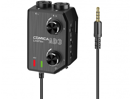 Comica Audio LinkFlex AD3 XLR - 3,5mm / 6,35mm TRRS predzosilňovač