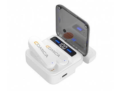 Comica Vimo S (UC) 2,4G bezdrôtové klopové mikrofóny pre Smartphone a tablety  Variant pre USB-C (biela)