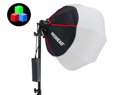 Lampa RGB softbox 120W  Softbox RGB w kolorze rudym