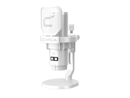 Comica Audio EJoy Uni Pro USB bezdrátový kondenzátorový mikrofon s RGB ovládáním  Bílá varianta