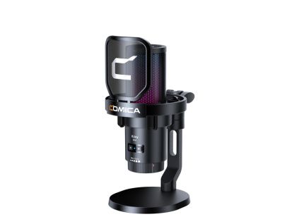 Comica Audio EJoy Uni USB (fekete) kondenzátormikrofon RGB vezérléssel