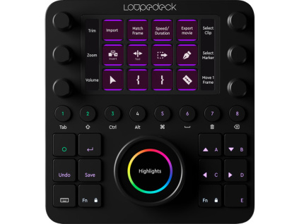 (ROZBALENÉ) Loupedeck CT konzola na úpravu fotiek a videa (Adobe Lightroom, Premiere Pro, Final Cut PRO X)