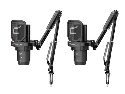 set dvou podcast mikrofonu ejoy