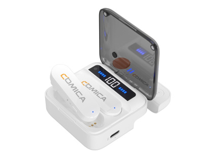 (BESCHÄDIGT) Comica Vimo S (UC) 2,4G Drahtlose Lavalier-Mikrofone für Smartphones und Tablets Varianta pro USB-C (bílá)