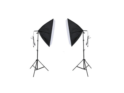 Studiový set - 2x softbox (135w) + 2x stativ video světla