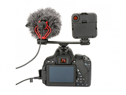 Ulanzi Microfono accessori Dual Hot Shoe Mount Staffa di Estensione Bar Piastra Adattatore 1 4 per (1)