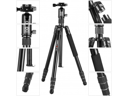 Kingjoy G55-G0 foto stativ, možnost rozložení na monopod