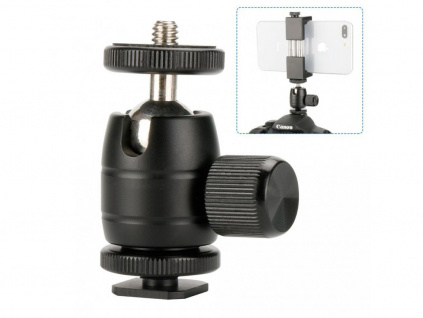 New Ulanzi U 30S CNC Metal 1 4 Screw Thread Tripod Rotating 360 Degree Mini Ball