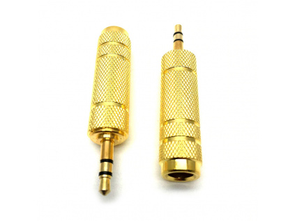 MLLSE 2Pcs lot Gold 3 5mm Male to 6 5mm Female Adapter Jack Stereo Audio Adapter (5)