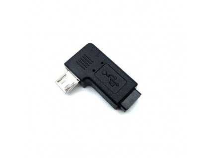 MLLSE 1Pcs 90 Degree Right Left Angle Micro USB Male to Female Extender Converter Adapter for (2)