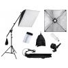 Studiový set softbox 135W žárovka + boom rameno