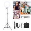 19" kruhové ringlight LED světlo určeno k focení video i makeup