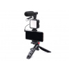 Zestaw do vlogowania 5w1 dla smartfonów (światło, mikrofon, statyw)