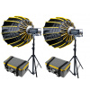 Set dvou LENSBOT GL330 COB led světel (2 x stativ, 2 x 90cm softbox)  330W, 128000 luxů na 1 metr, Bi-Color, Smartphone app