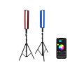 Set dvou Redhead LED RGB trubic LP730 + 2m stativy