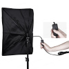 Najmocniejszy zestaw 3x softbox (moc 450W), 3x statyw i ramię Boom Arm