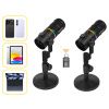 COMBO 2x Comica EJoy D10 PRO RGB kardioidní dynamický bezdrátový mikrofon (černý)