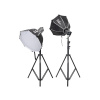 Set 2x Weeylite Ninja 300 - COB LED světlo + 2x softbox, 2x stativ, 2x Bowens adaptér  7800 lumenů | 80W | Stativ + Softbox ZDARMA