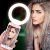 Ulanzi ISF Dimmable LED Flash Selfie Ring Light Supplement Brightness for Youtube Vlogger shows Universial Clip
