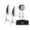 2x softbox světlo a 2x stativ s 270W výkonem pro focení i video