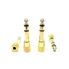 MLLSE 4Pcs lot 6 5mm to 3 5mm Gold Color Male to Female Jack Plus Stereo (1)d