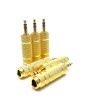 MLLSE 2Pcs lot Gold 3 5mm Male to 6 5mm Female Adapter Jack Stereo Audio Adapter (3)