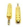 MLLSE 2Pcs lot Gold 3 5mm Male to 6 5mm Female Adapter Jack Stereo Audio Adapter (5)