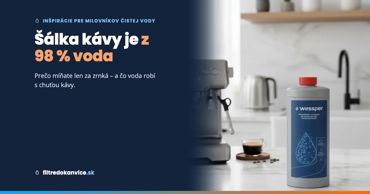 Šálka kávy je z 98 % voda. Prečo teda míňate len za zrnká?