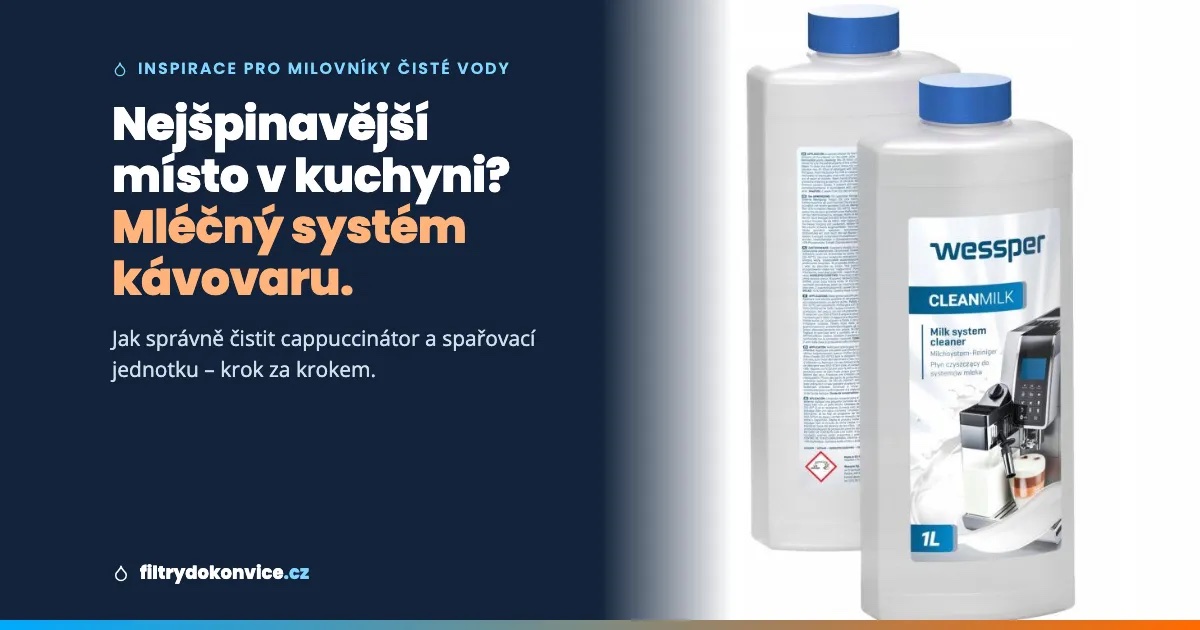 Nejšpinavější místo ve vaší kuchyni? Není to prkénko. Je to mléčný systém kávovaru.