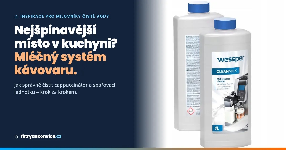 Nejšpinavější místo ve vaší kuchyni? Není to prkénko. Je to mléčný systém kávovaru.