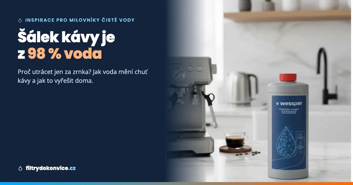 Šálek kávy je z 98 % voda. Proč tedy utrácíte jen za zrnka?