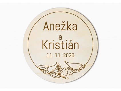 1713 svatebni magnet kruh s kvetinami