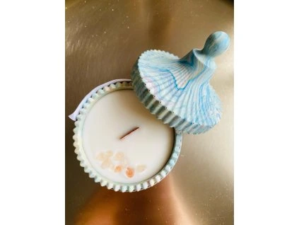 Sójová svíčka Mořský vánek s dřevěným knotem