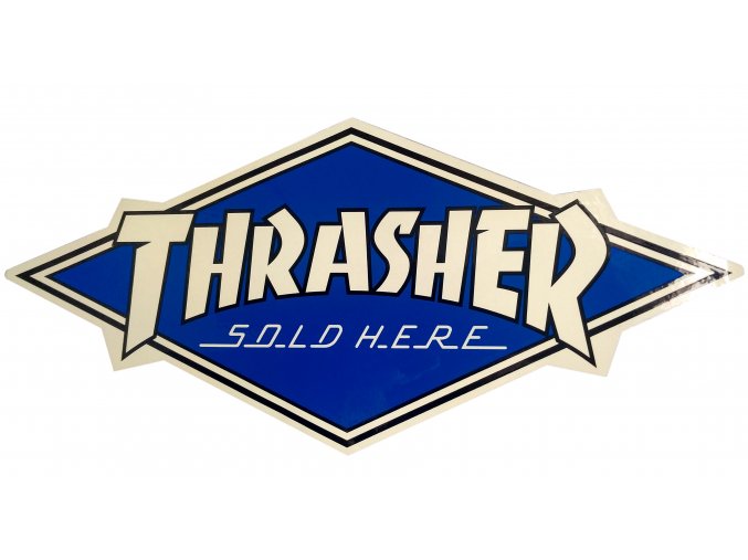 Samolepka THRASHER "DIAMOND LOGO BIG" oboustranná, modrá 30 cm