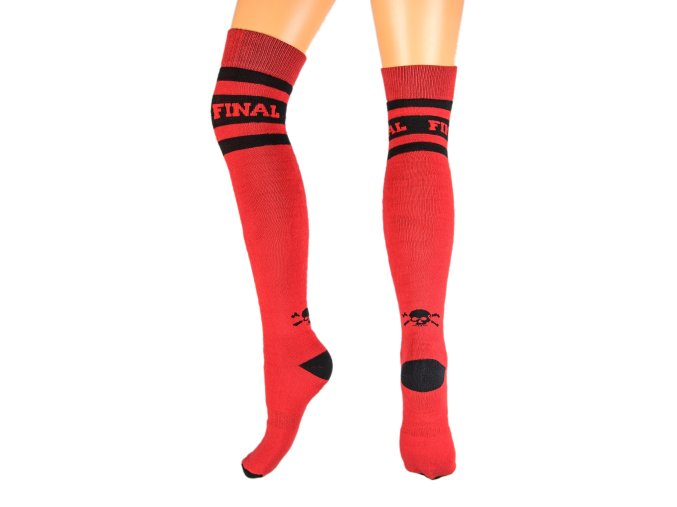 Podkolenky FINAL "BIG" červeno černé - unisex