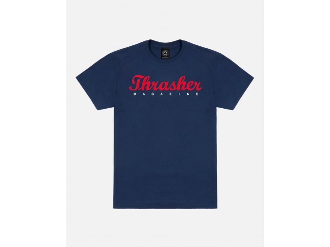 SCRIPT NAVY T SHIRT 1