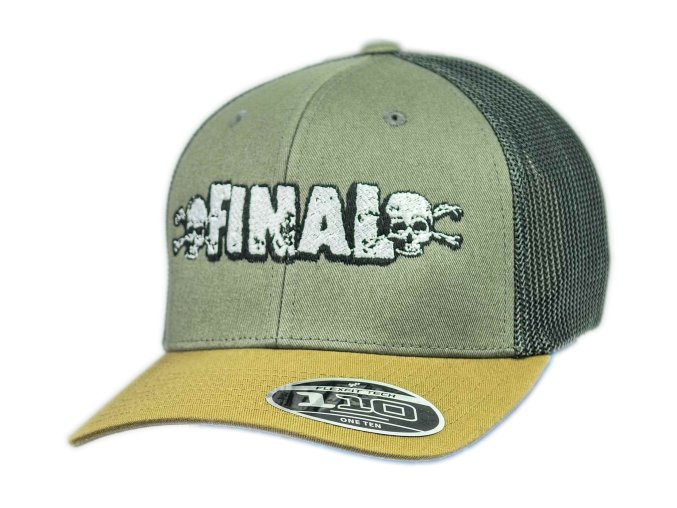 Kšiltovka FINAL "BIG LOGO" FLEXFIT 110 - TRUCKER CAP Barva - tří tón zemitá