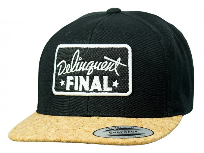 Kšiltovka FINAL s nášivkou "DELINQUENT" Cork Snapback