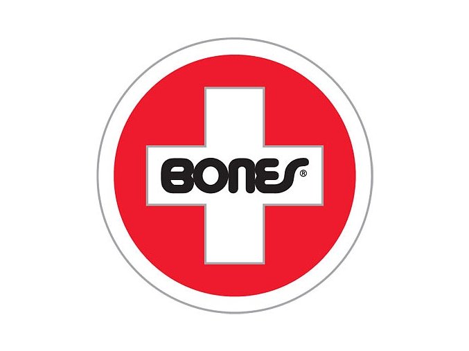 Samolepka BONES "Bearings Swiss Round" střední 75 mm