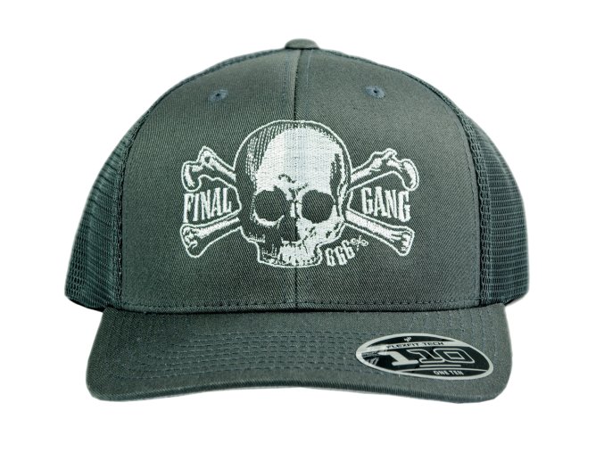 Kšiltovka FINAL "666%" FLEXFIT 110 - TRUCKER CAP šedá