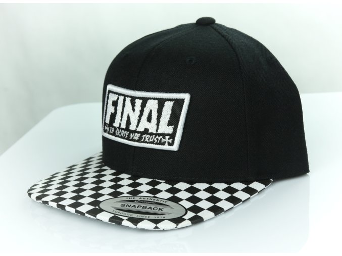 Kšiltovka FINAL s nášivkou "TRUST" Checkerboard Snapback