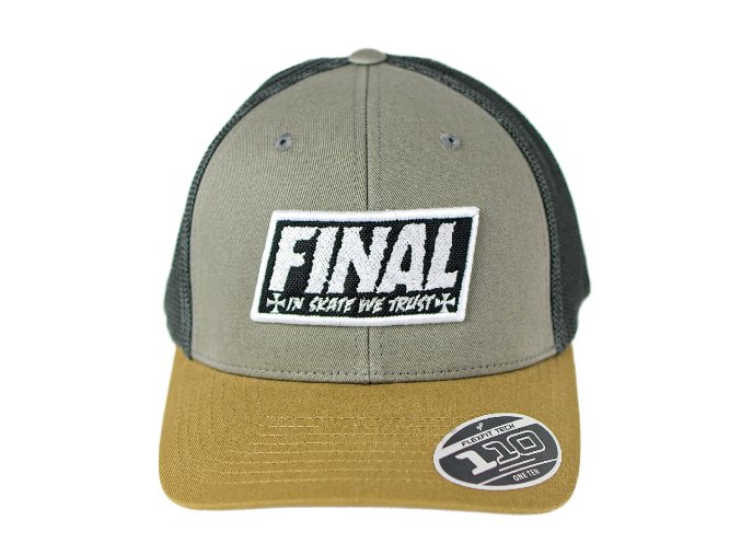Kšiltovka FINAL s nášivkou "TRUST" FLEXFIT 110 - TRUCKER CAP Barva - tří tón zemitá