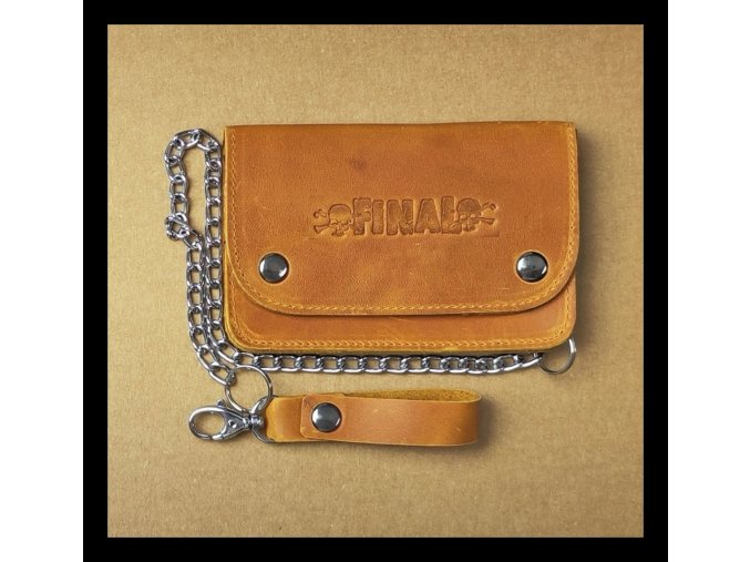 Peněženka "Prkenice FINAL" světle hnědá, ražená